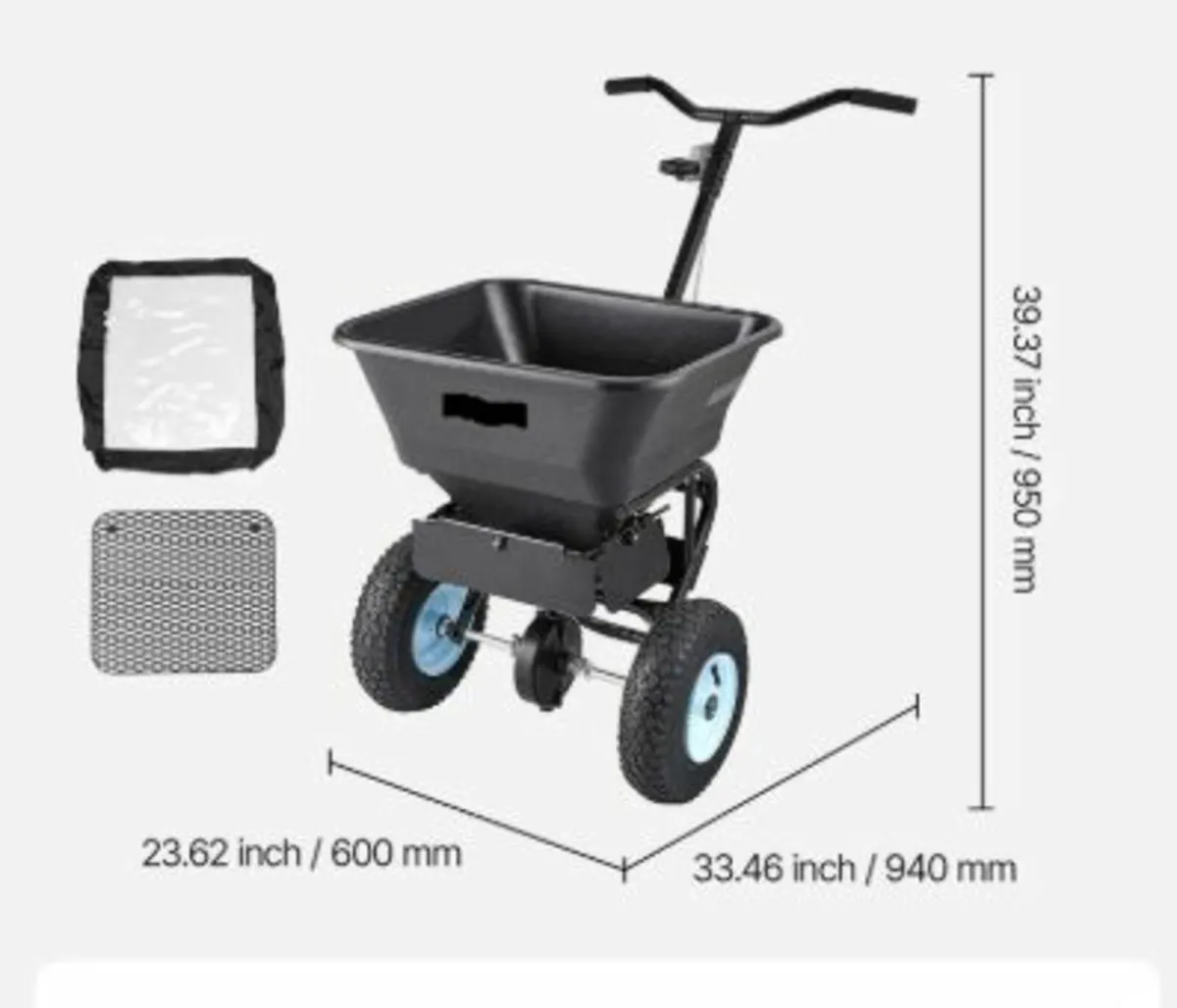 Walk-Behind Push Broadcast Spreader 100LB Capacity - Image 4