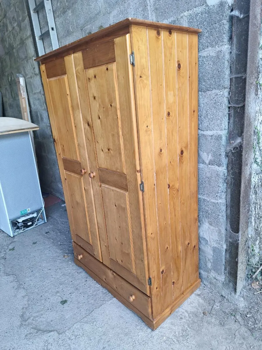 Heavy vintage Pine Wardrobe (DELIVERY) - Image 1