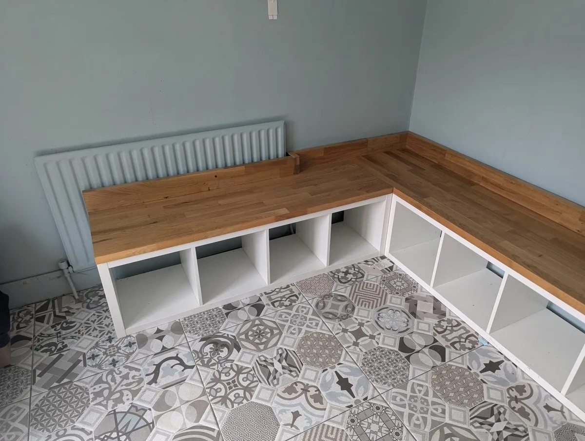 Corner Bench banquet seating IKEA Kallax hack - Image 4