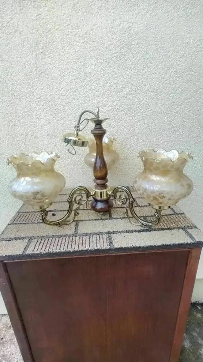 Vintage 3 Arm ceiling light - Image 1