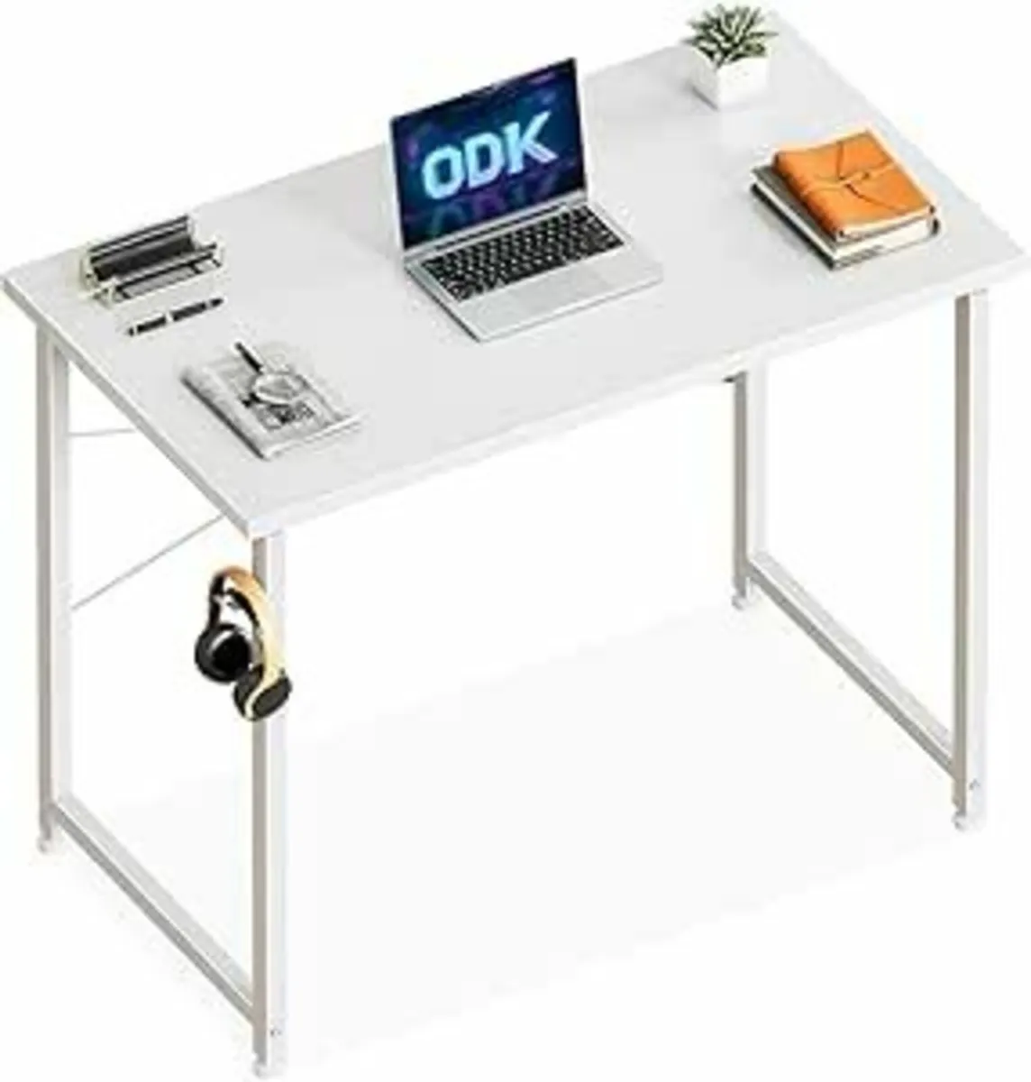80×40 cm Desk Computer Desk Home Office  White - Image 2