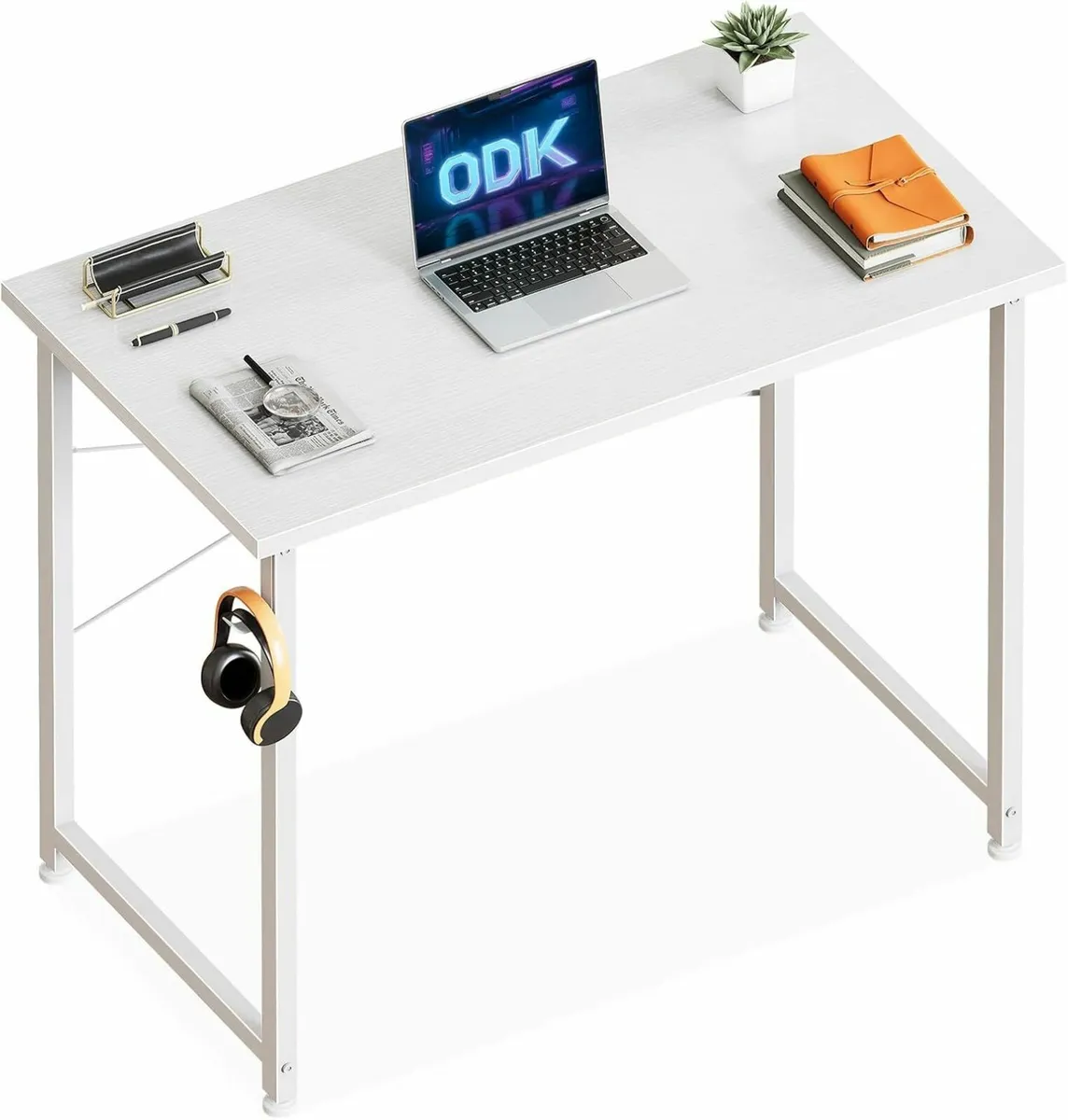 80×40 cm Desk Computer Desk Home Office  White - Image 3