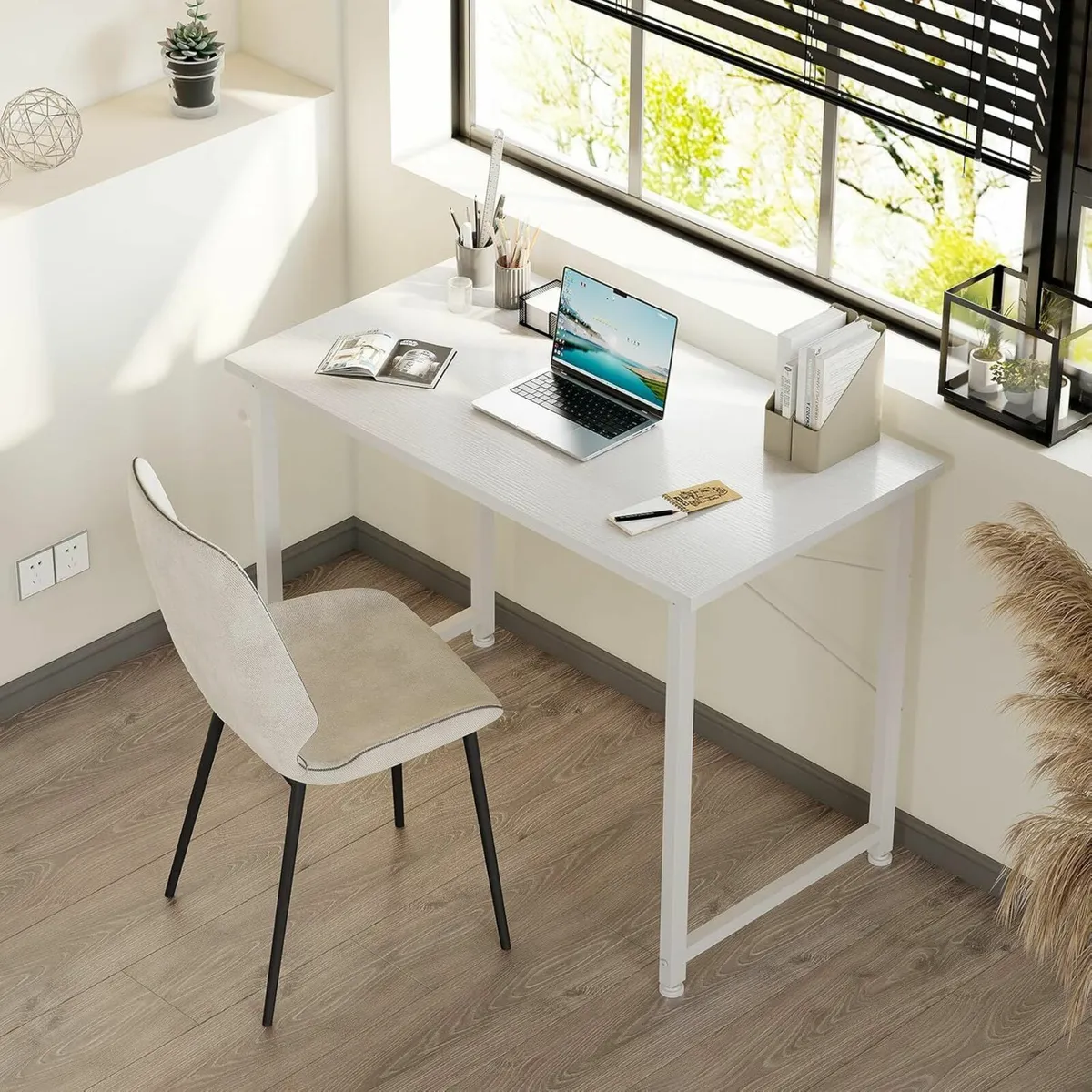 80×40 cm Desk Computer Desk Home Office  White - Image 1