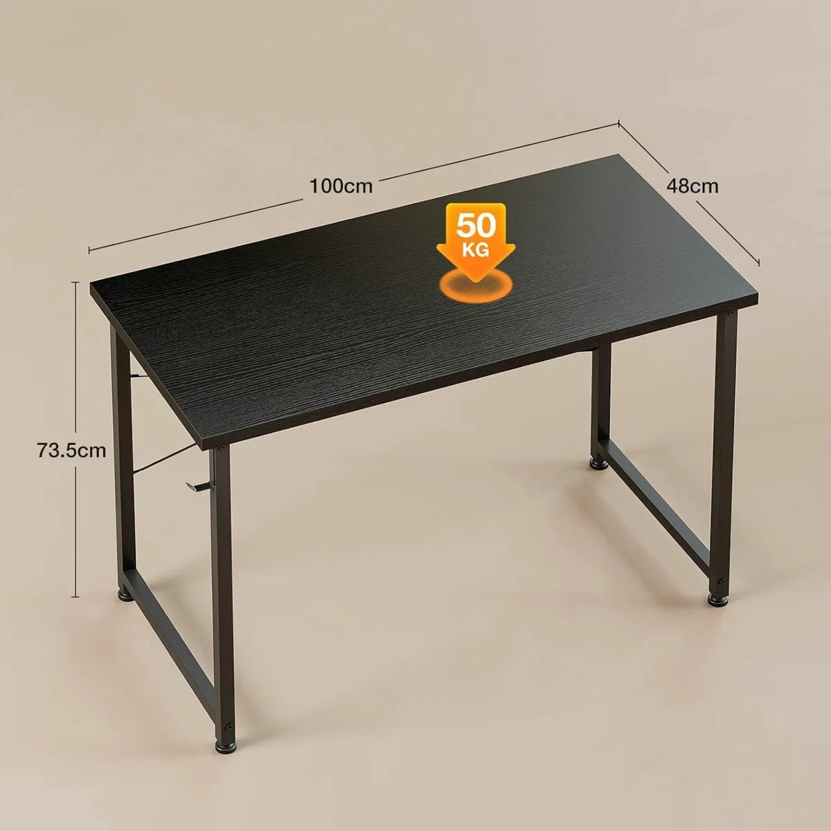 Computer Desk Home Study Office Table 100×48 cm - Image 3