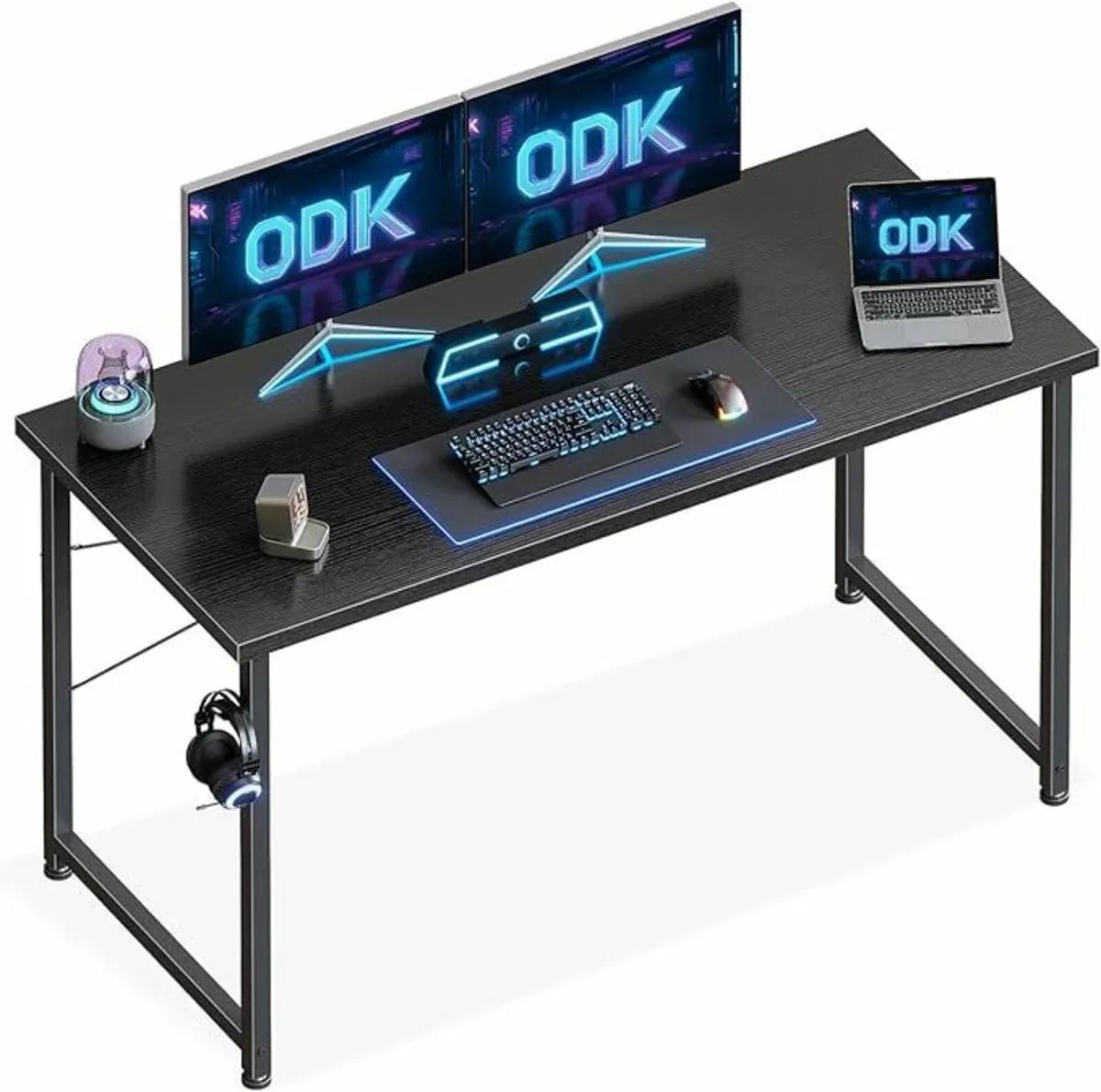 120×48 cm Computer Desk Home Office Study Black - Image 4