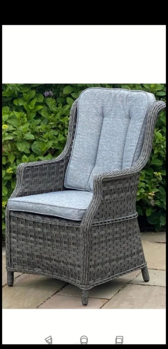 Brand New Dark Grey Rattan Chairs x 3