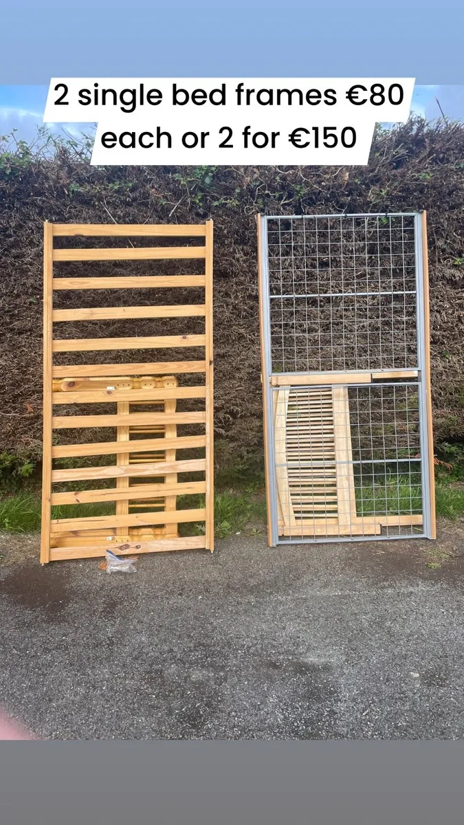 2 single wooden bed frame - Image 4