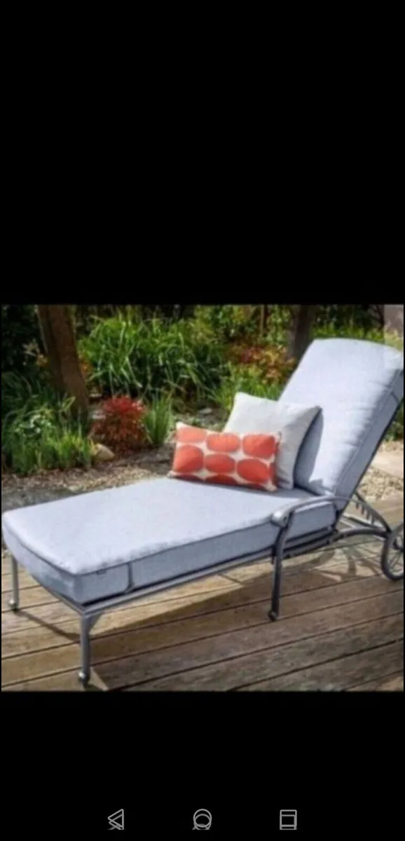 **SALE**Hartman Antique Grey Cast Alum  Lounger - Image 1
