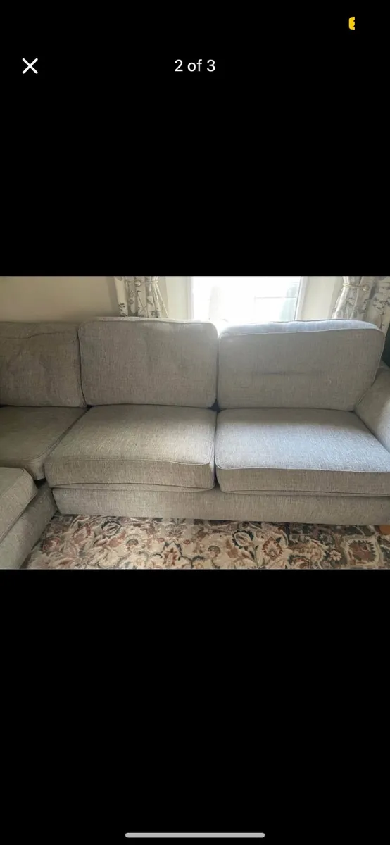 Corner couch with footstool - Image 2