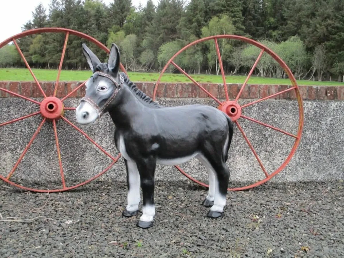 Large Fibreglass Black Donkey - Image 1