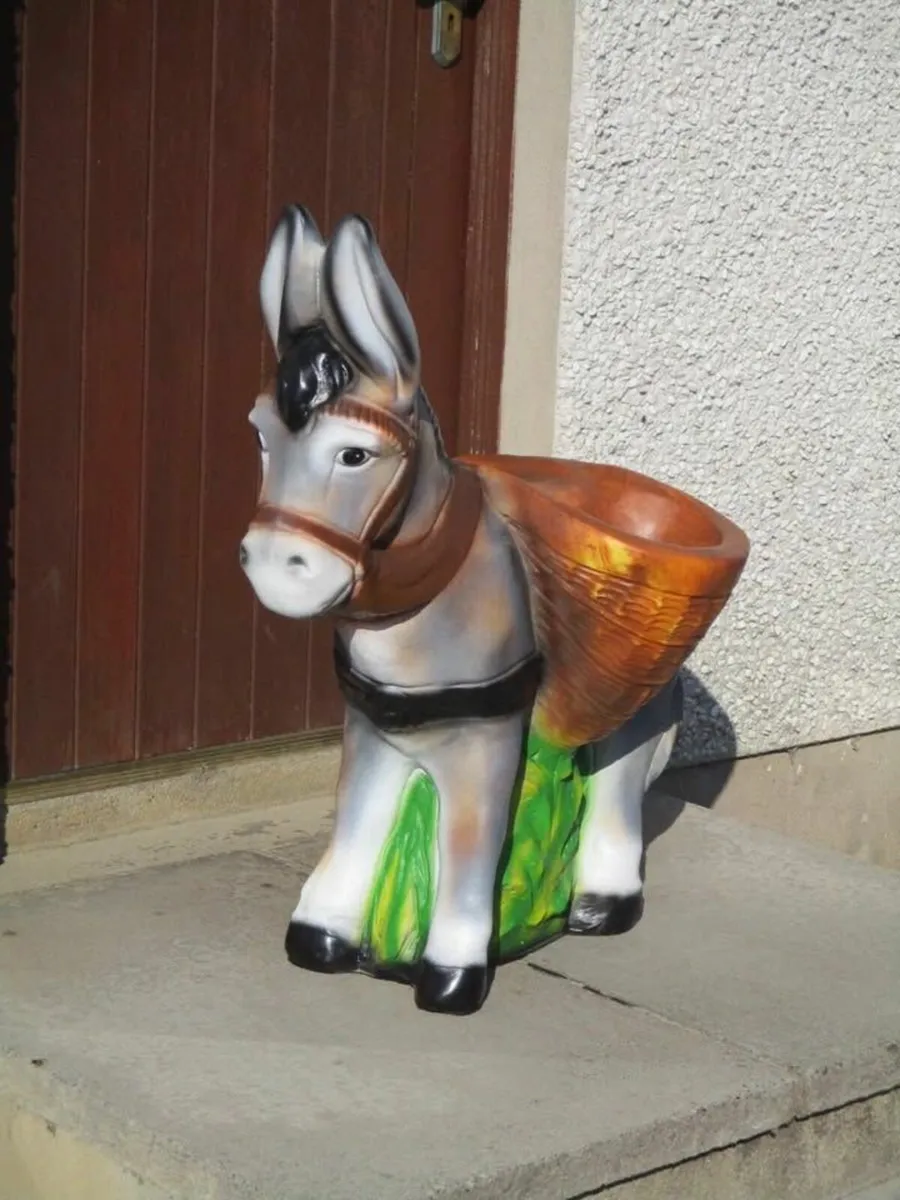 Large Fibreglass Donkey Planter - Image 2