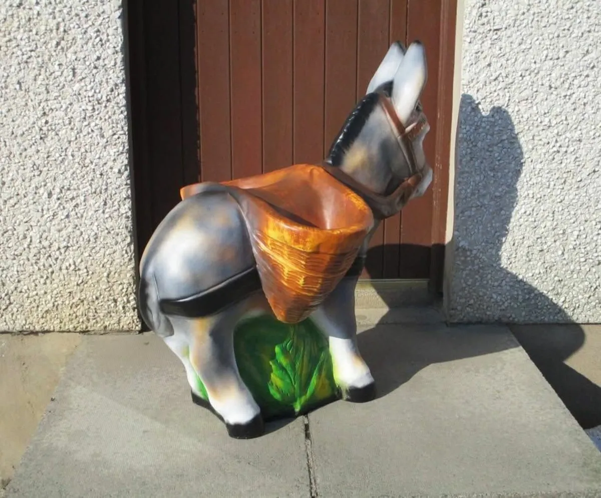 Large Fibreglass Donkey Planter - Image 3