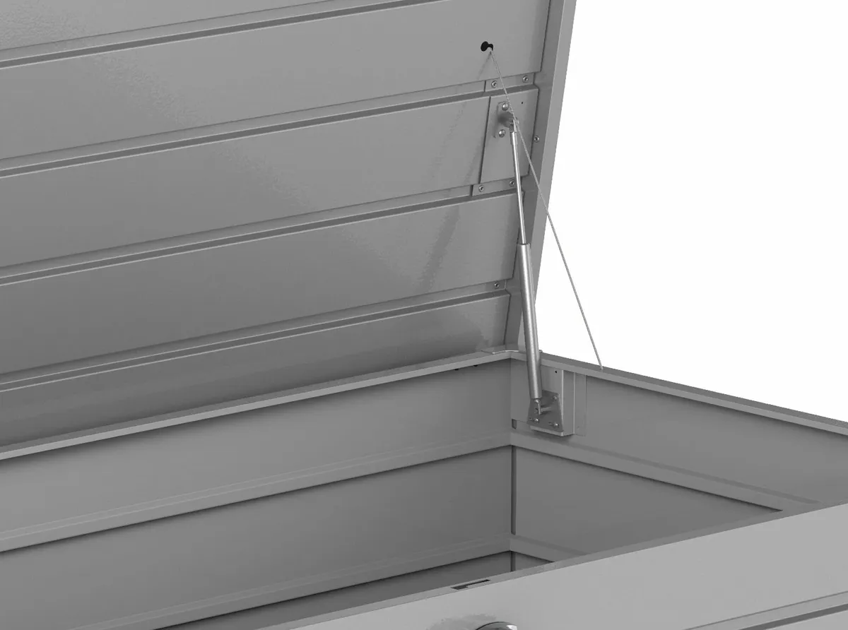 Silver Palladium Steel Patio Deck Boxes - Image 3