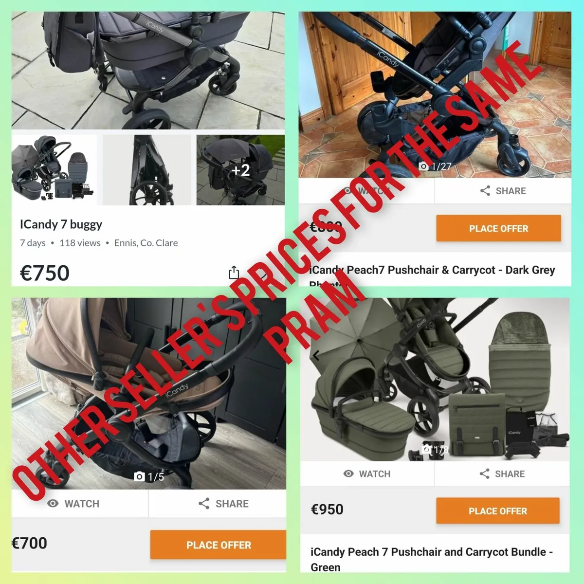 Nearly New Icandy Peach 7 accessories - Image 2