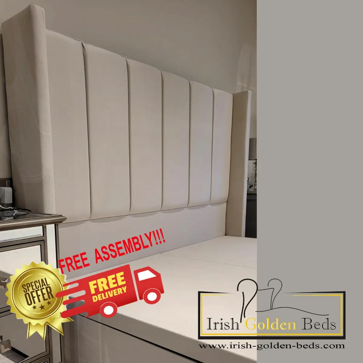bed frame and headboard, free delivery - Image 1