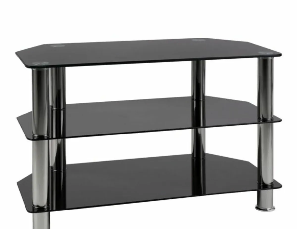 Glass and chrome TV stand - Image 3