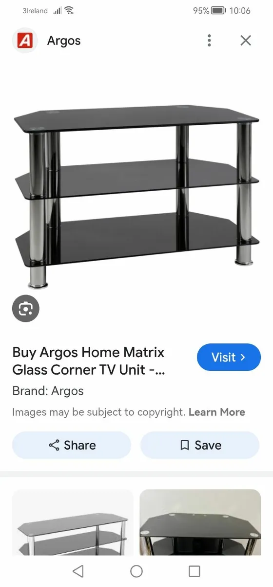 Glass and chrome TV stand - Image 2