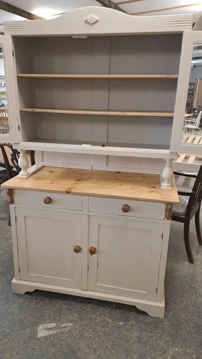 Early 1900s pine dresser, cupboard - Image 4