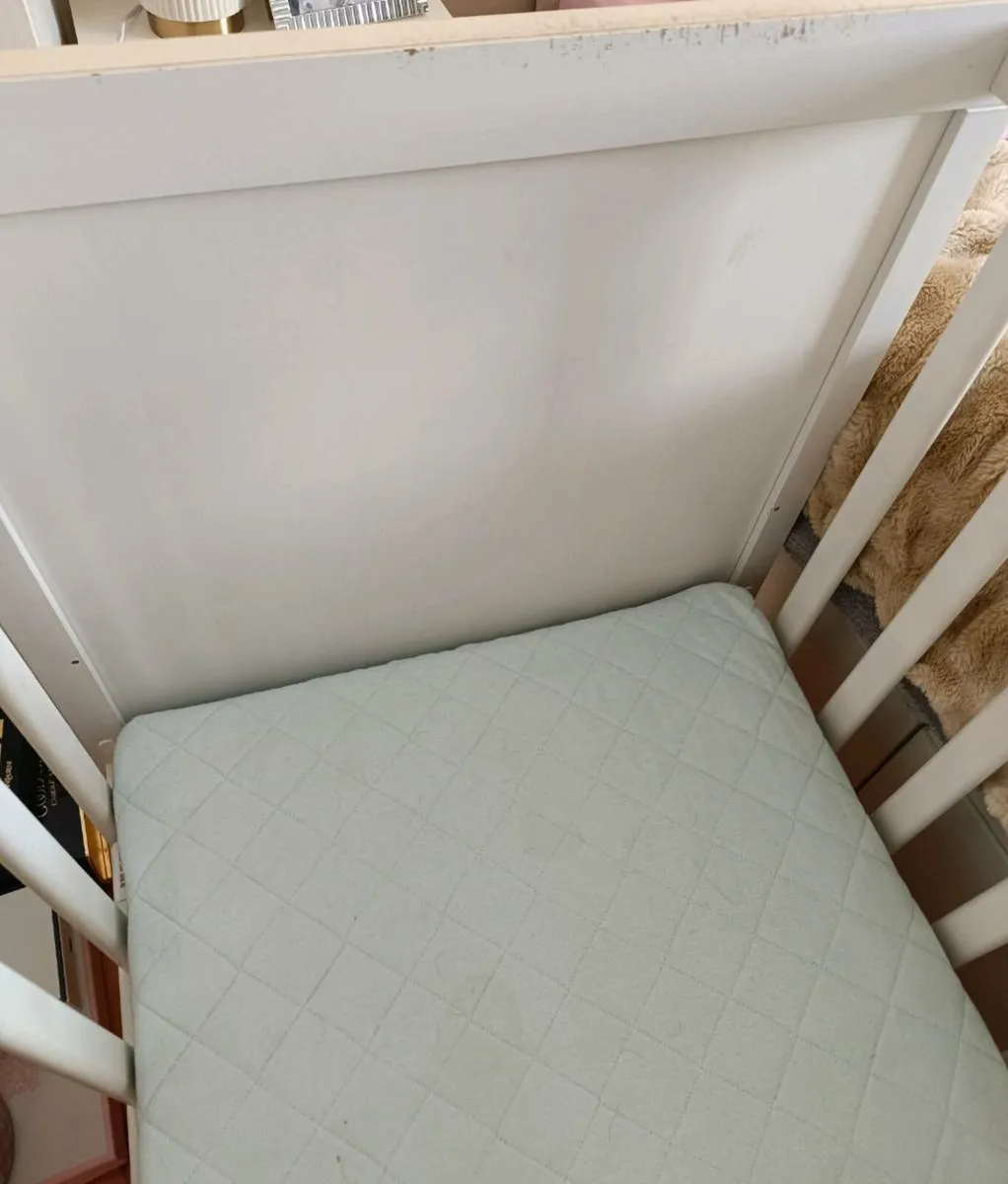 Cot bed and mattress - Image 3