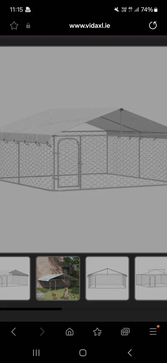 10 ft play area dog cage with roof new can deliver - Image 2
