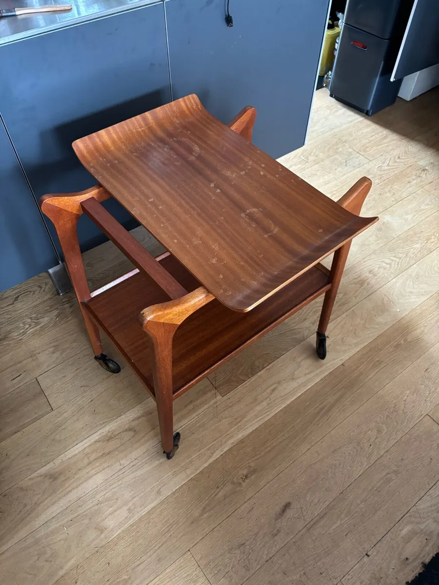 Teak tea trolly - Image 4