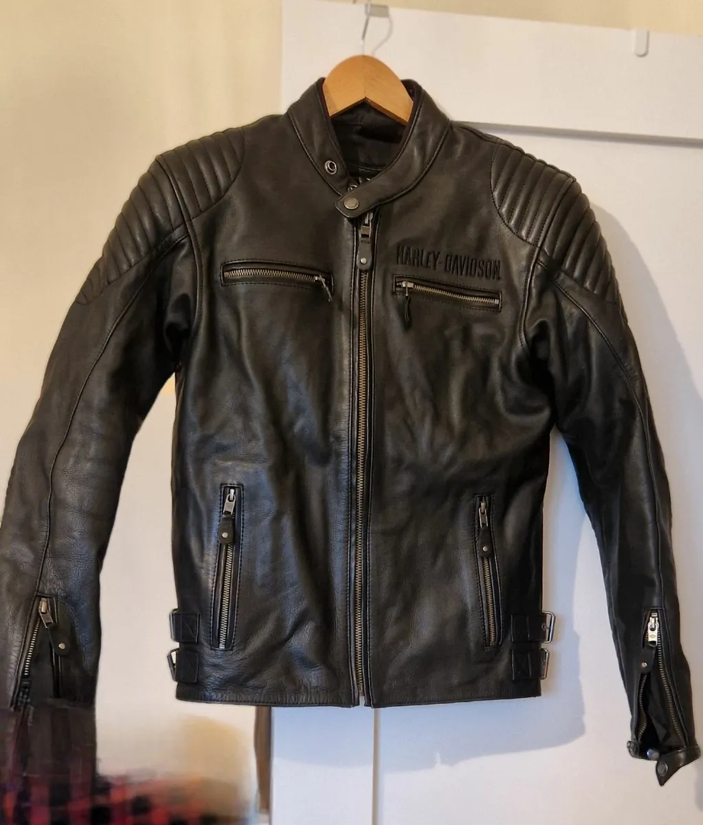 Leather motorbike jacket - Image 4