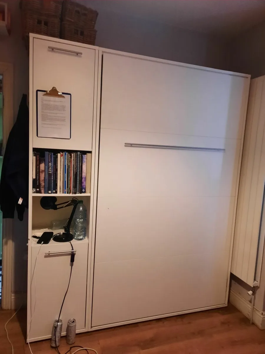 Small Double Wallbed with side unit - Image 1