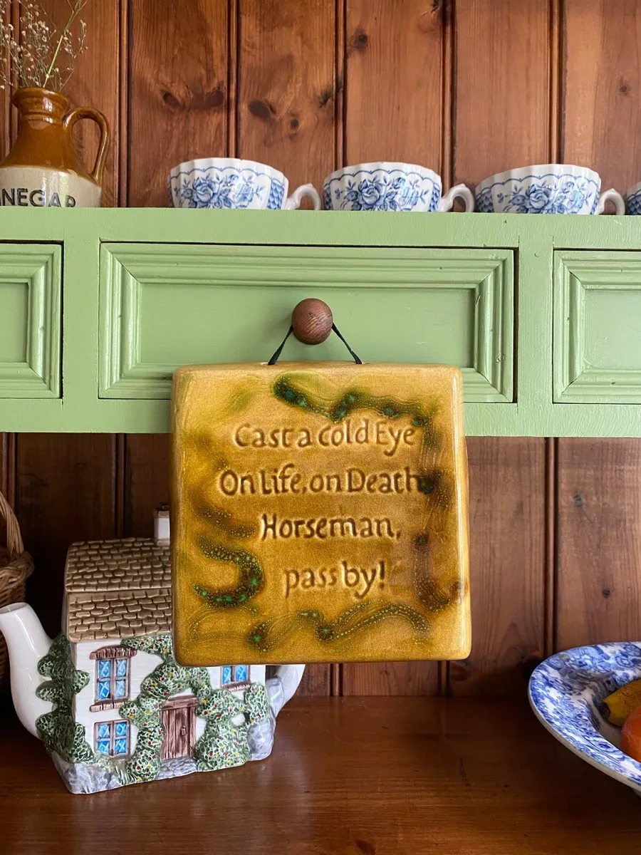 W.B Yeats Epitaph Ceramic Decor - Image 1