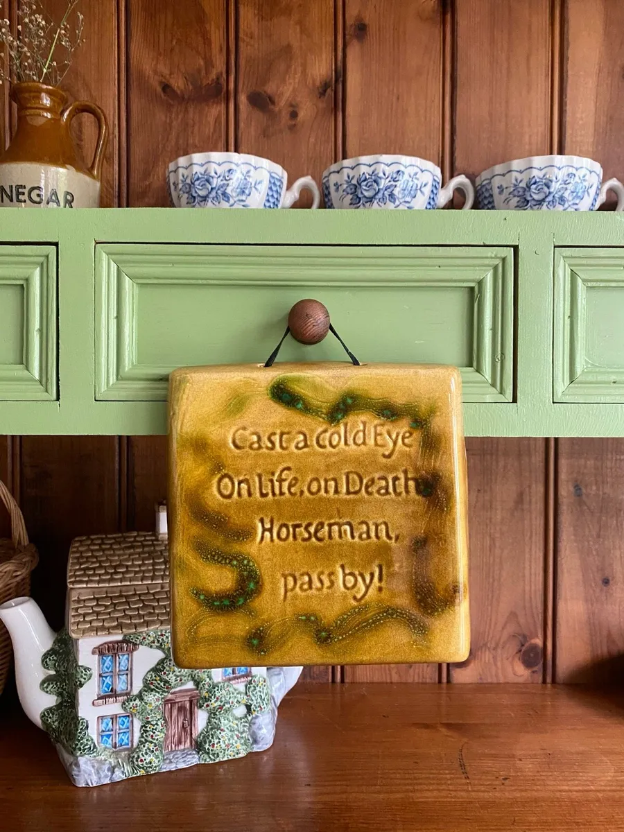 W.B Yeats Epitaph Ceramic Decor - Image 2