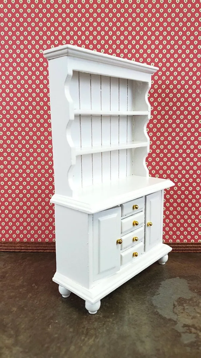 White Cabinet Dollhouse Miniature 1:12 - Image 3