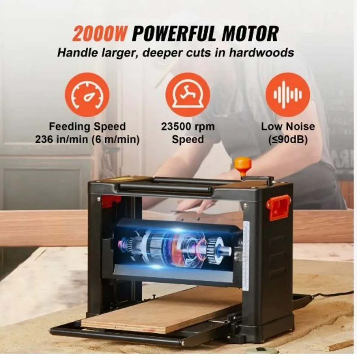 Thickness Planer, Two Speed, 33 cm - Image 3
