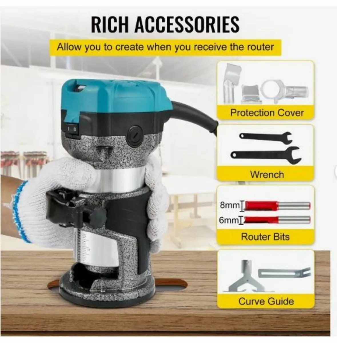 Router Tool, 710W Wood Router - Image 4