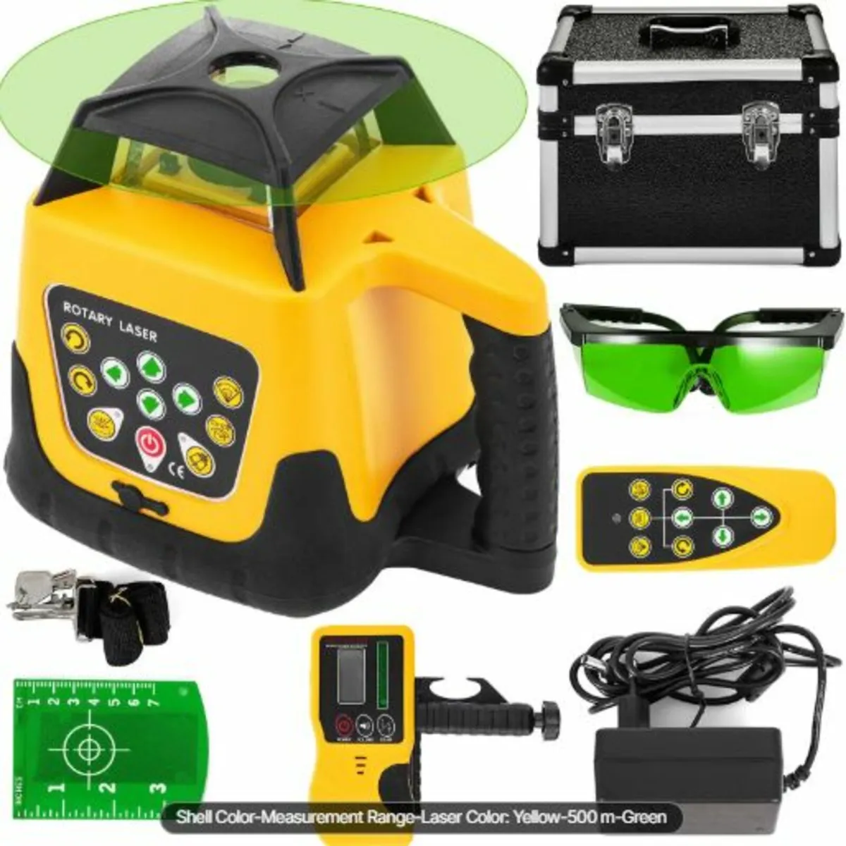 Rotary Laser Level Green Beam 500m Range Slope - Image 1