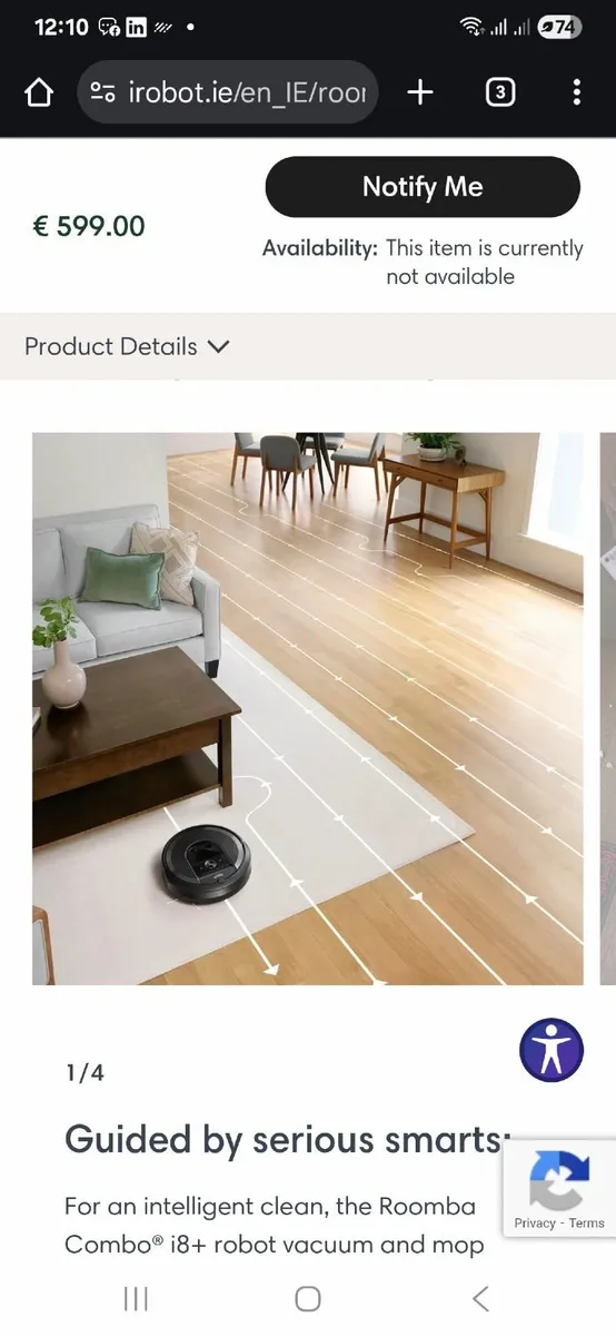 Hoover Roomba Vacuum + Mop combo i8 - Image 3