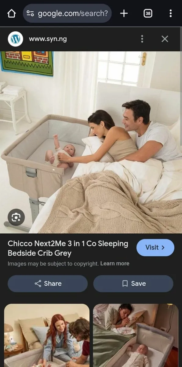 Baby crib - chicco next2me - barely used - Image 4