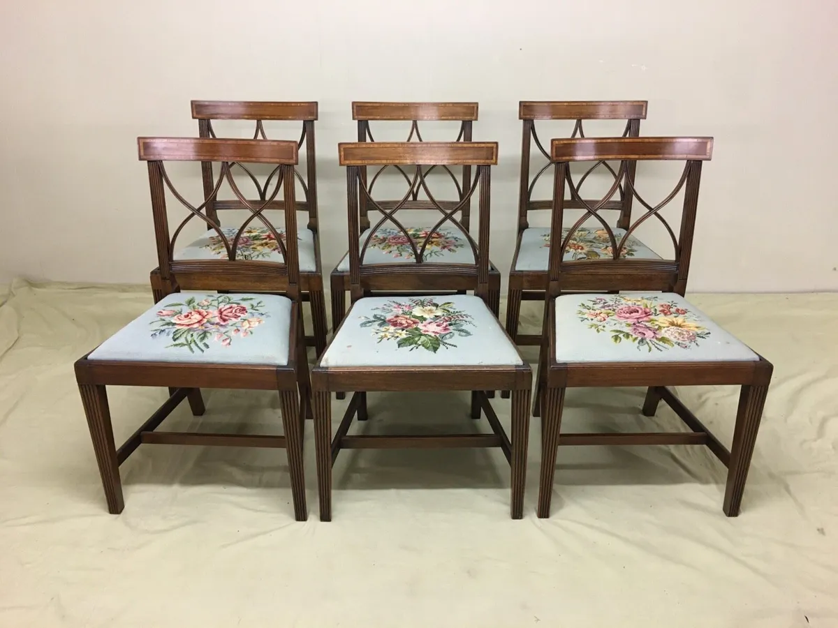 Set 6 Edwardian Dining Chairs - Image 3