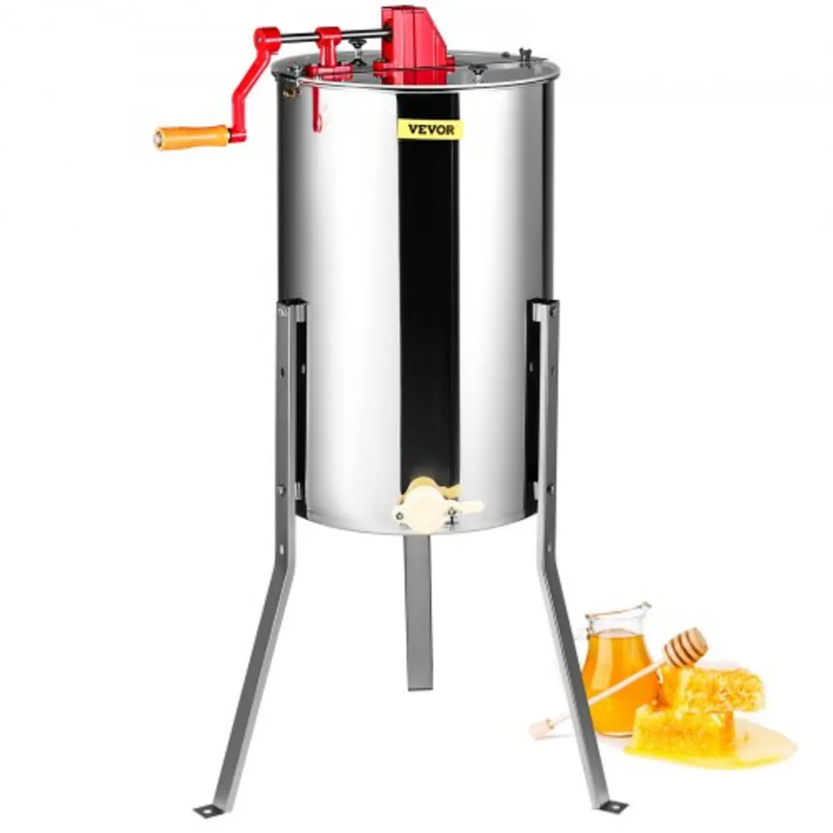 Manual Honey Extractor, 2/4 Frames Honey Spinner E