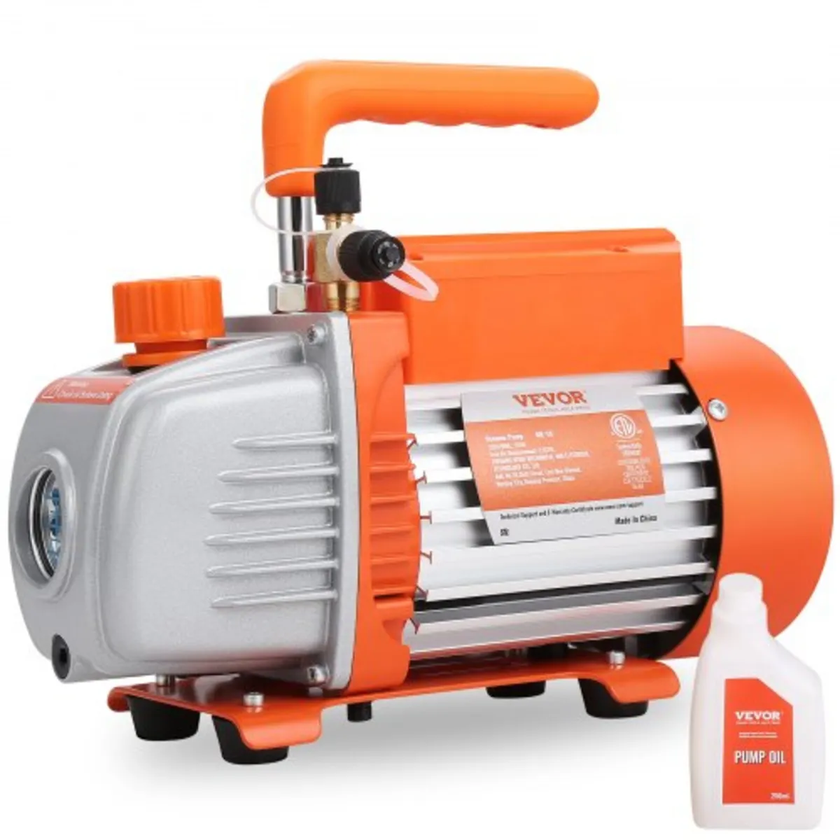 1/5 HP Single Stage Vacuum Pump, 3.5 CFM, 220-240V