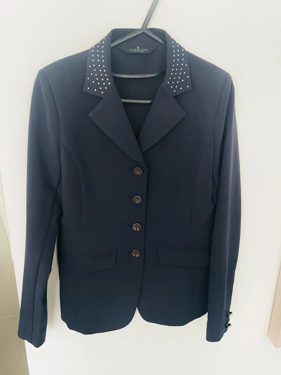 Girls navy show jacket - Image 1