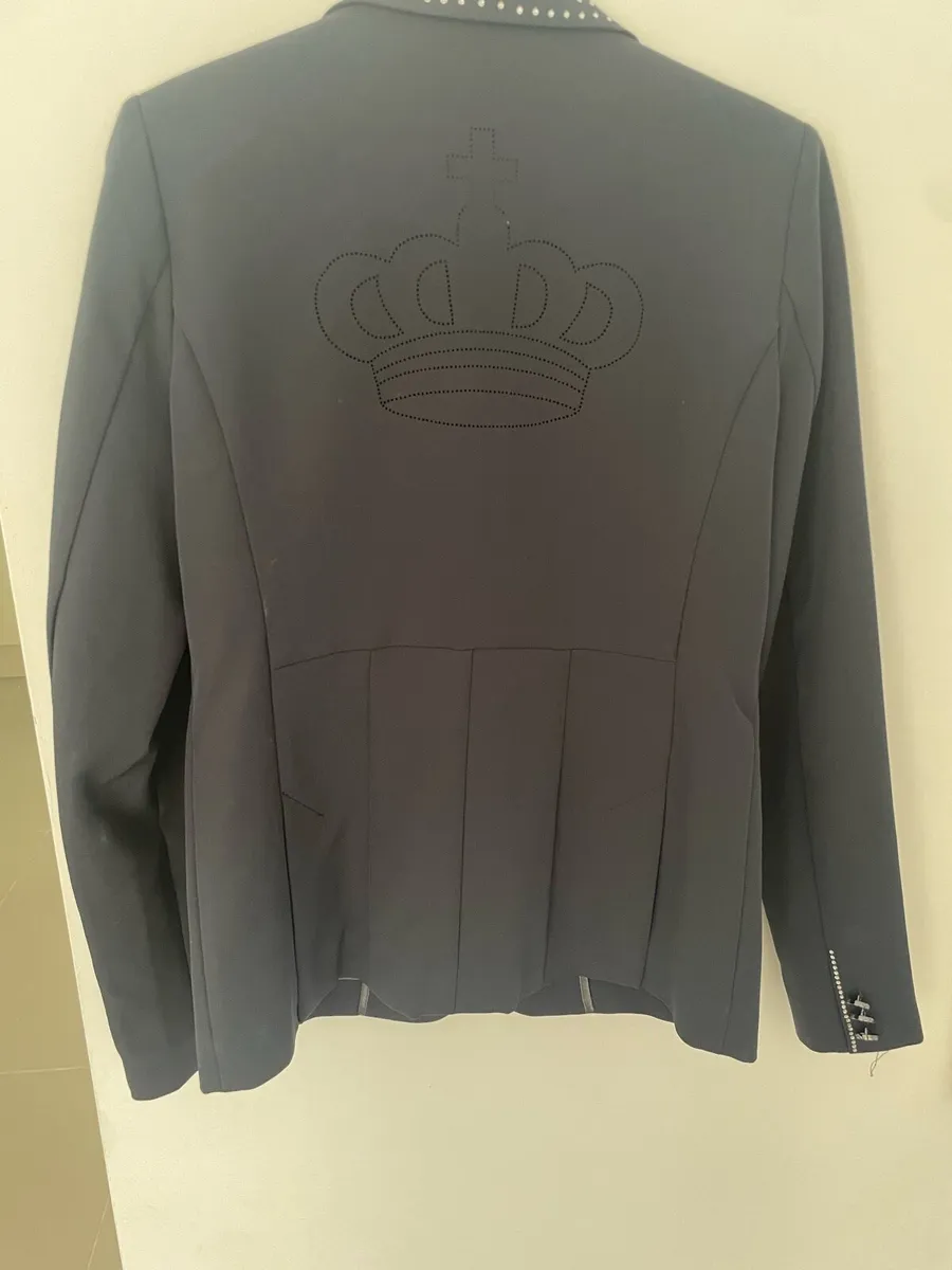 Girls navy show jacket - Image 2