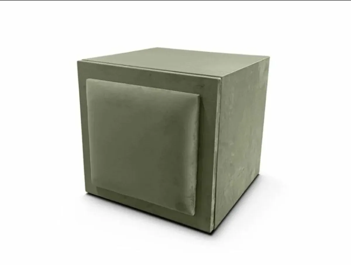 Lori Open Shelf Upholstered Bedside Table - Image 3