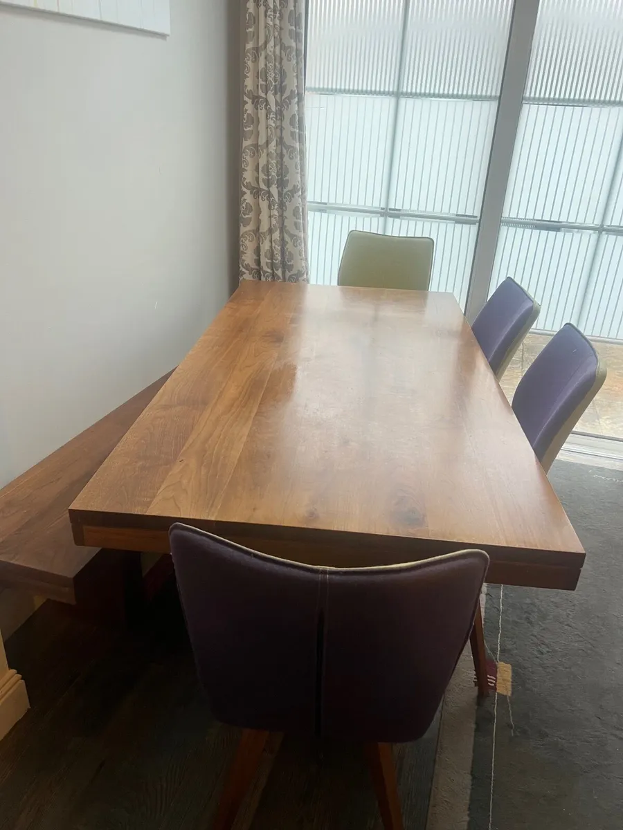 Arc Walnut Dining Furniture and  Chairs - Image 2