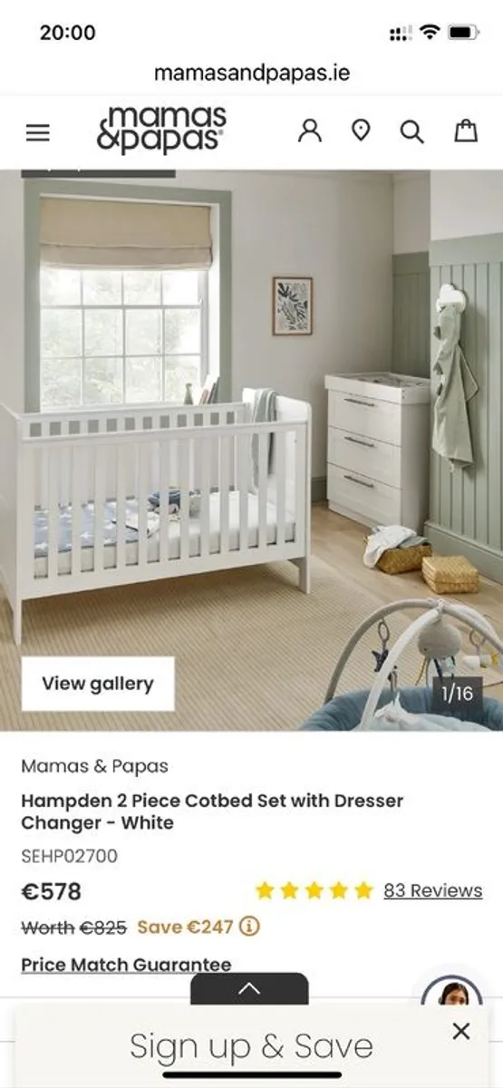 Mamas and Pappas Cot, Toddler Bed and Drawers - Image 2