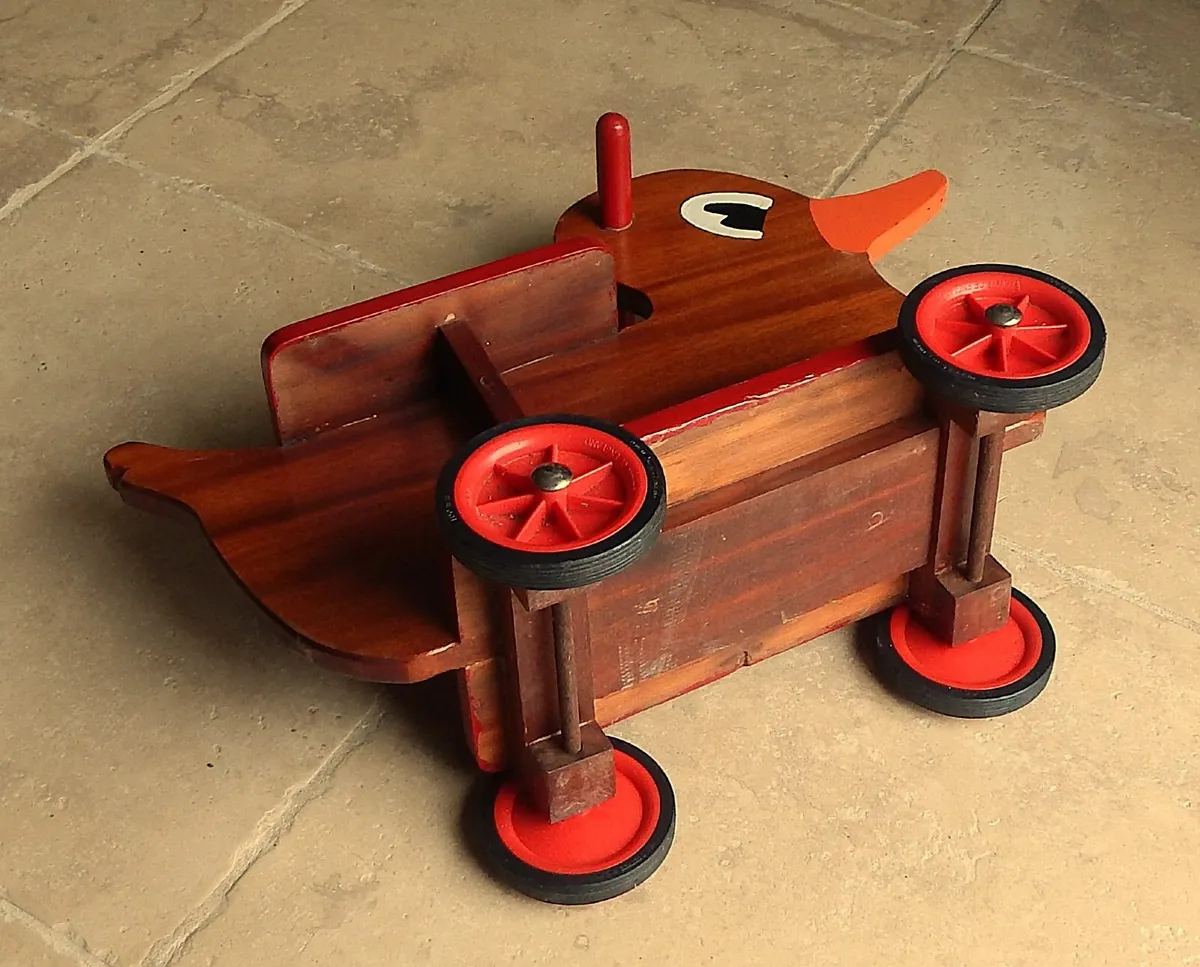 Vintage Child’s Ride-On Wooden Duck Toy - Image 4