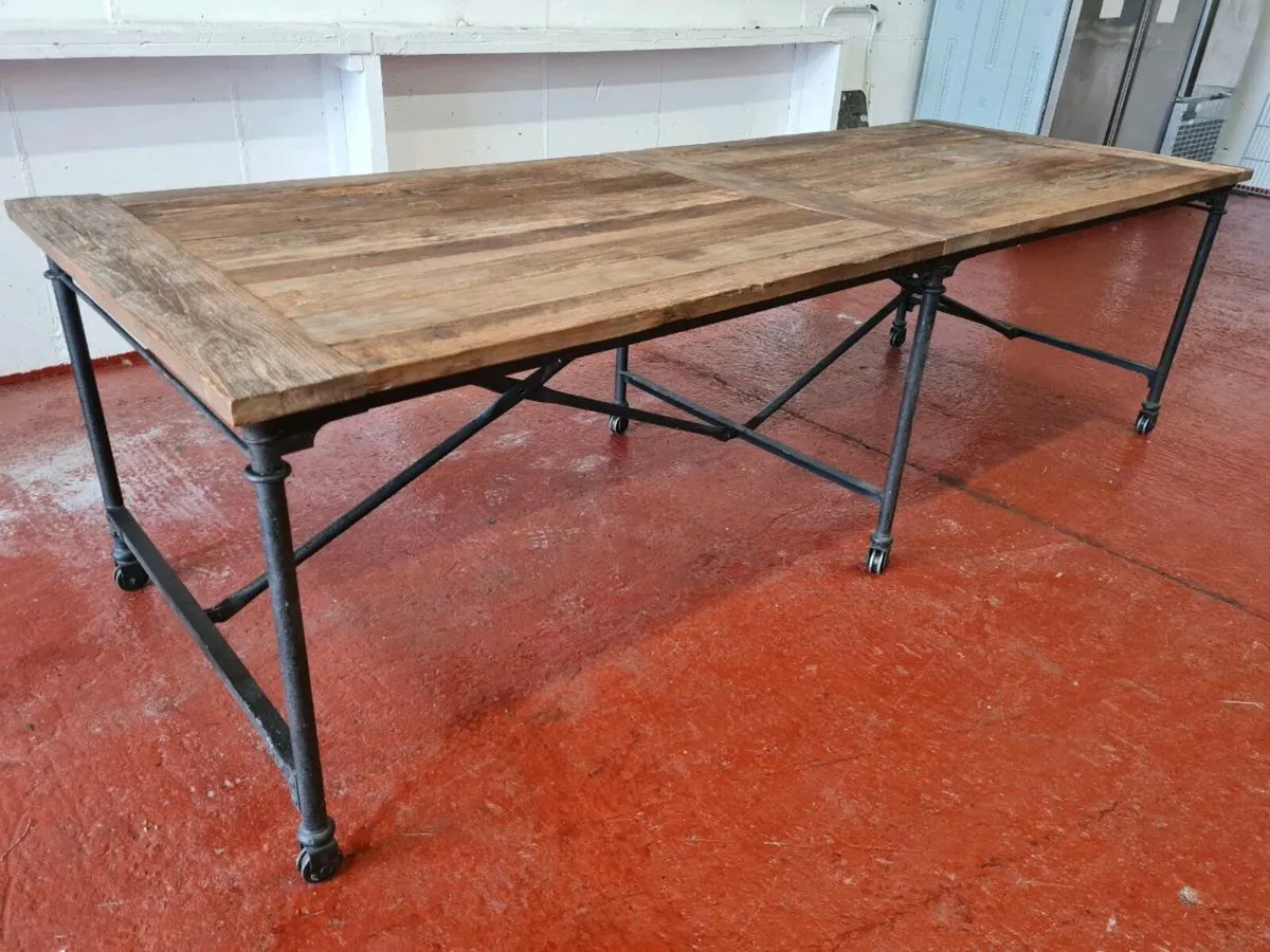 Industrial Style Dining Table 10 Seater - Image 1