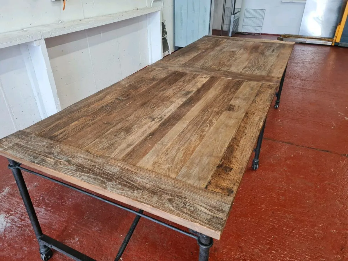 Industrial Style Dining Table 10 Seater - Image 2