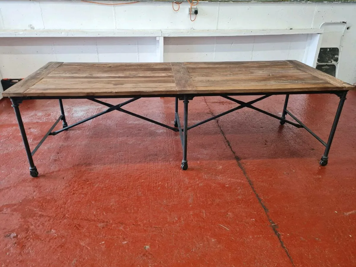 Industrial Style Dining Table 10 Seater - Image 3