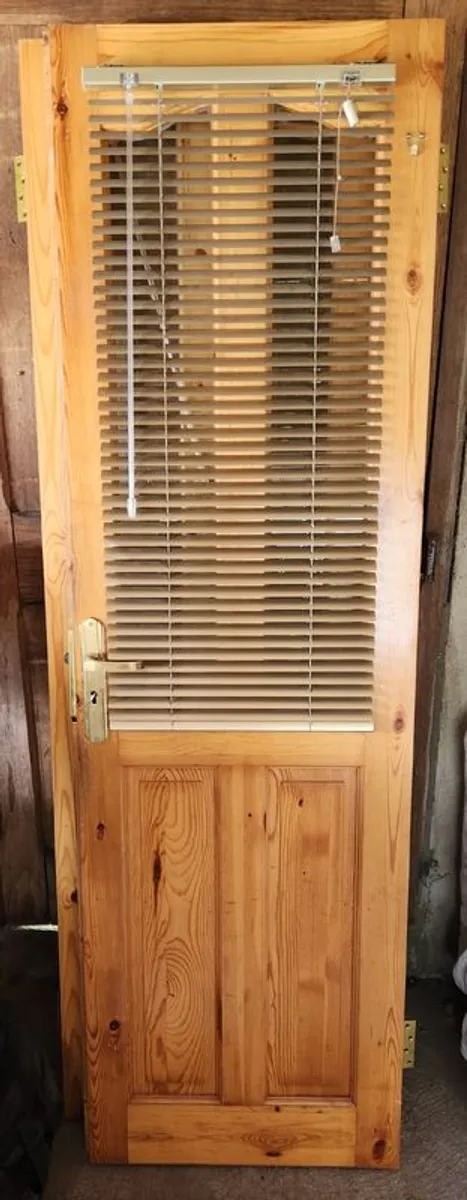French Doors and Frame Double Doors Wooden with Blinds - Image 4