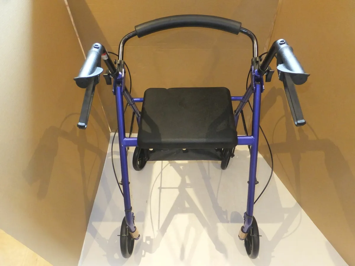 Mobility Rollator Walker + storage + brakes - Image 2