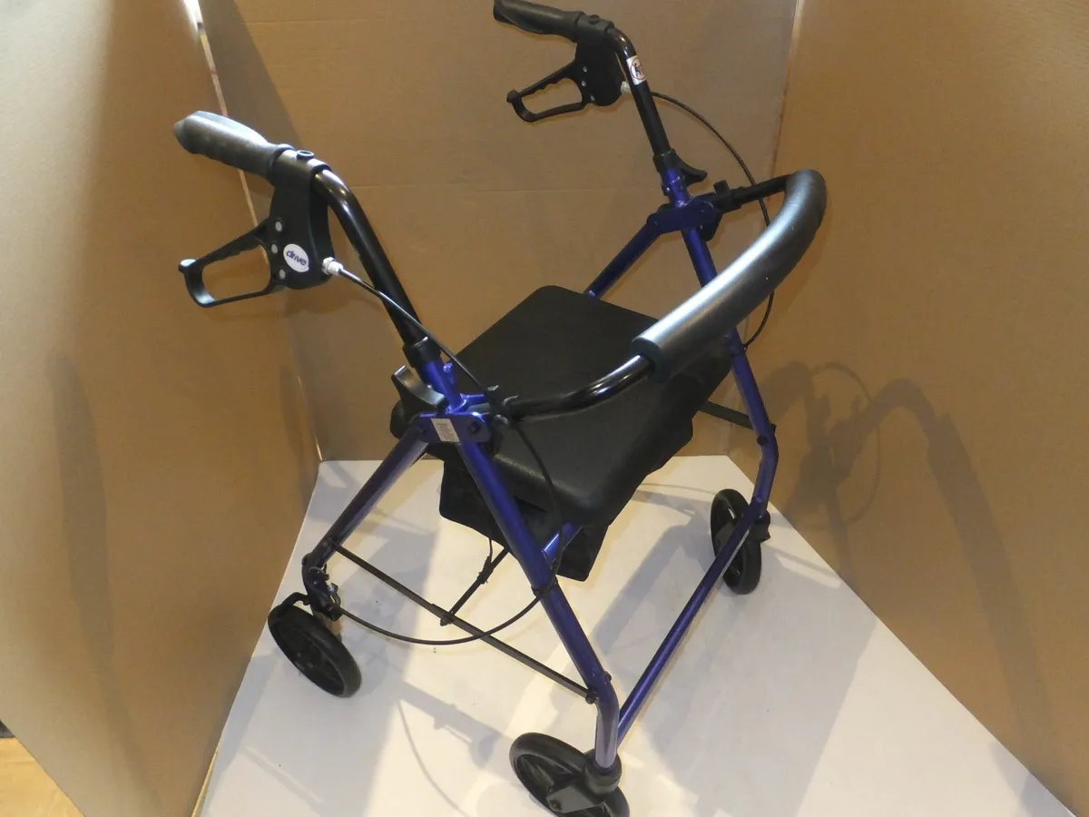 Mobility Rollator Walker + storage + brakes - Image 1